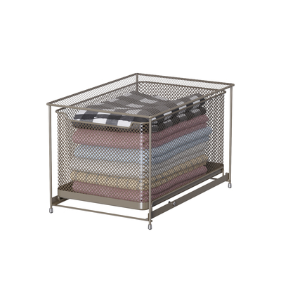 Corbeau de rangement en fil métallique empilable sous évier organisateur coulissant Corbeau de rangement durable pour les besoins commerciaux uniques